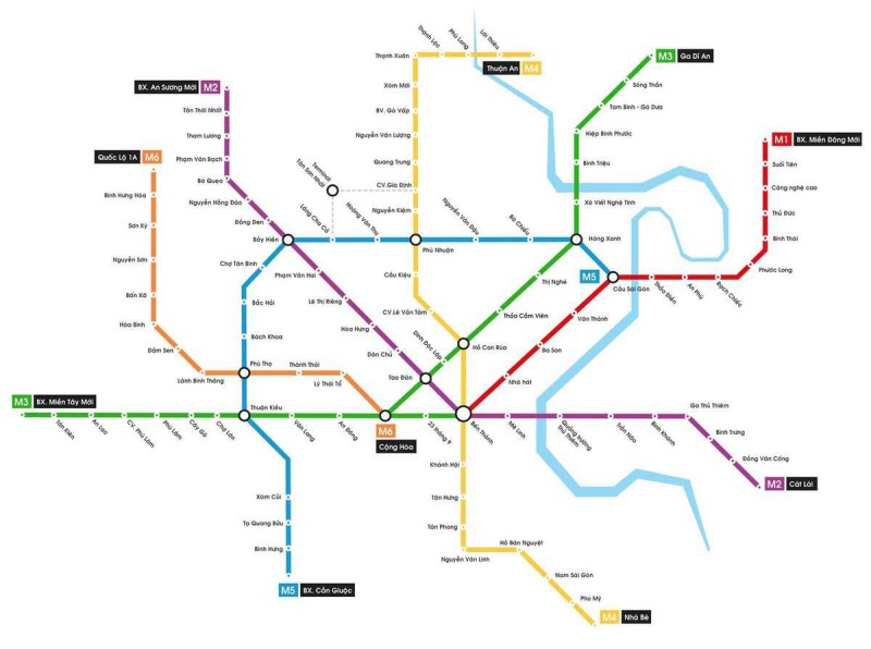 Các Ga trên tuyến Metro số 1