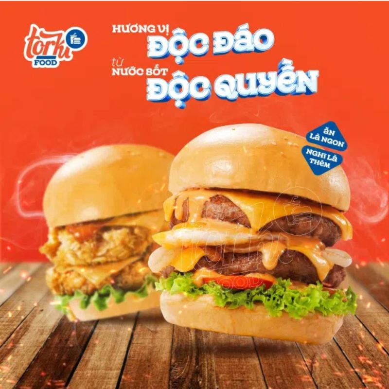 Burger Torki Food nhân tôm