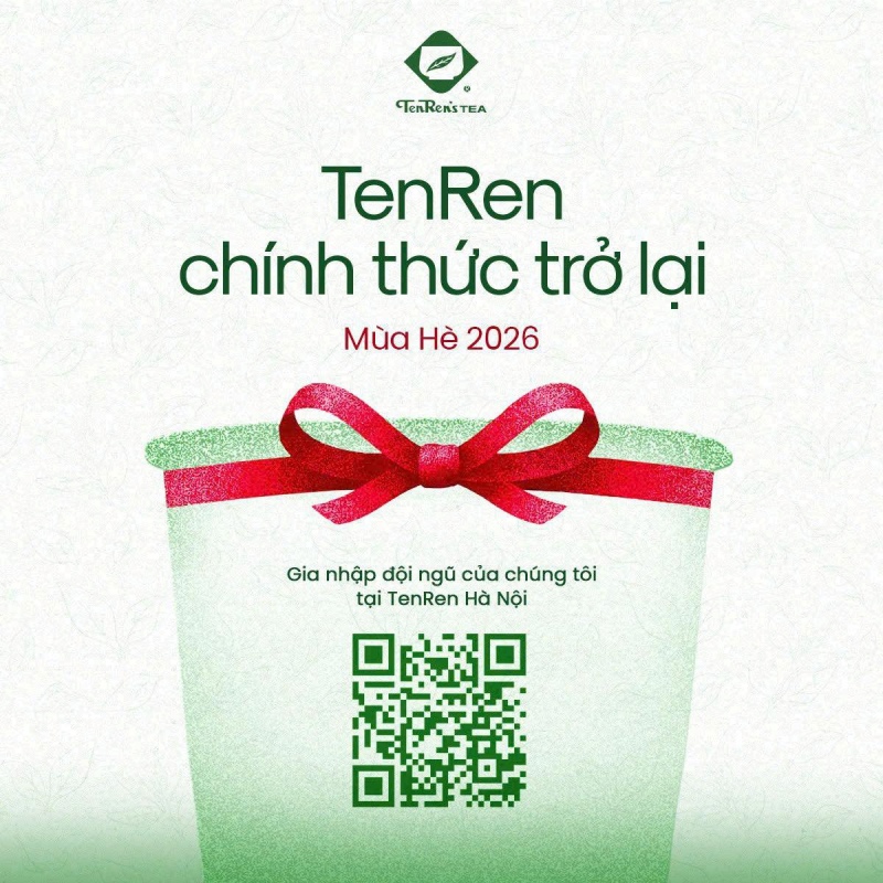 Thương hiệu trà sữa Tenren tái xuất sau 6 năm rời khỏi Việt Nam