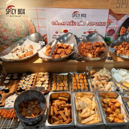 Review buffet tokbokki Hàn Quốc Spicy Box