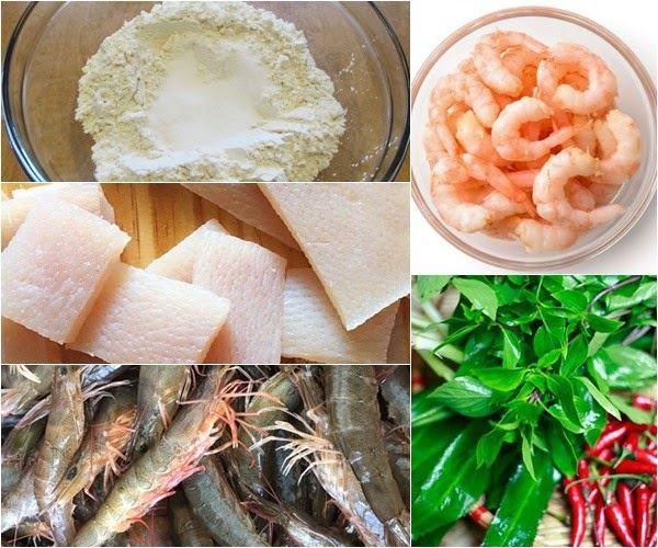 Nguyên liệu làm bánh bèo huế