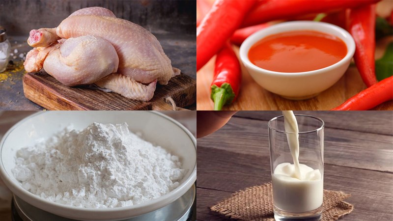 nguyên liệu làm gà nướng sốt cay