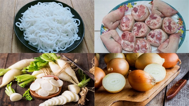 nguyên liệu nấu bánh canh trảng bàng