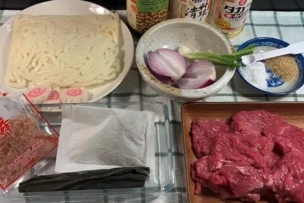 nguyên liệu làm mỳ udon