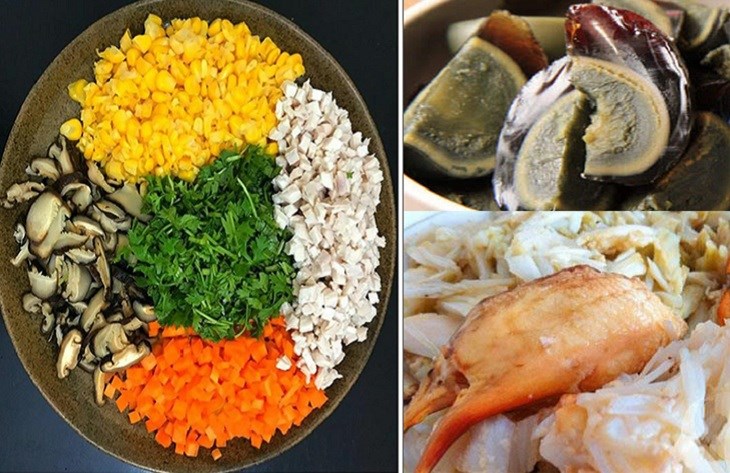 nguyên liệu nấu súp cua